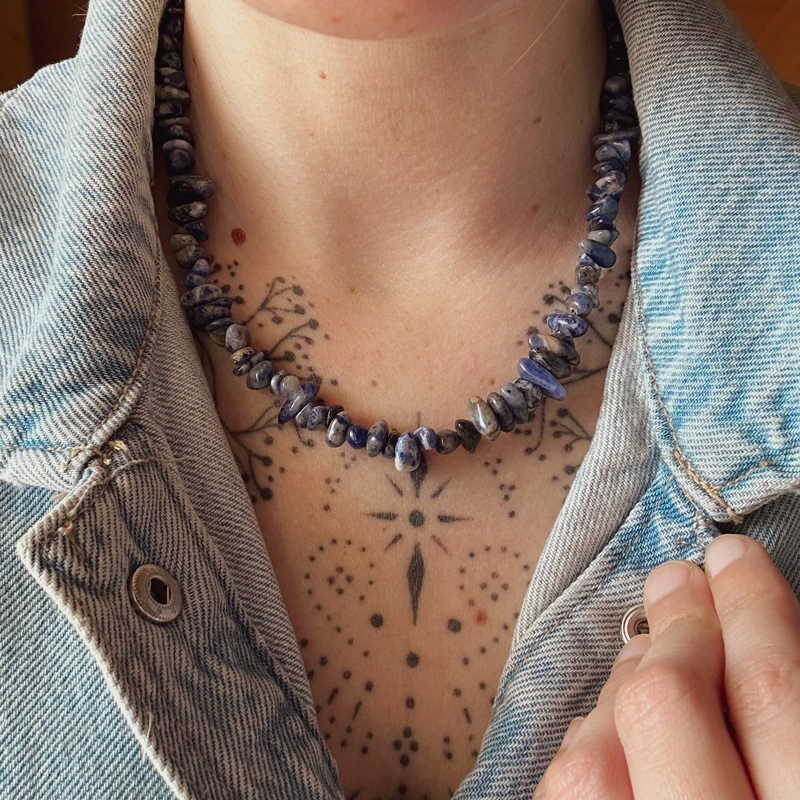 collana Chips Nic - Sodalite